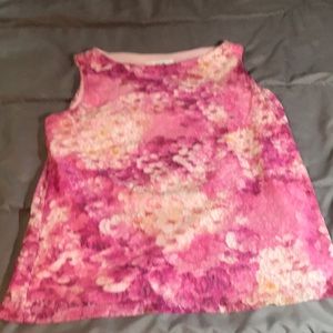 M Pink Floral AGB Sleeveless Fully Lined Blouse